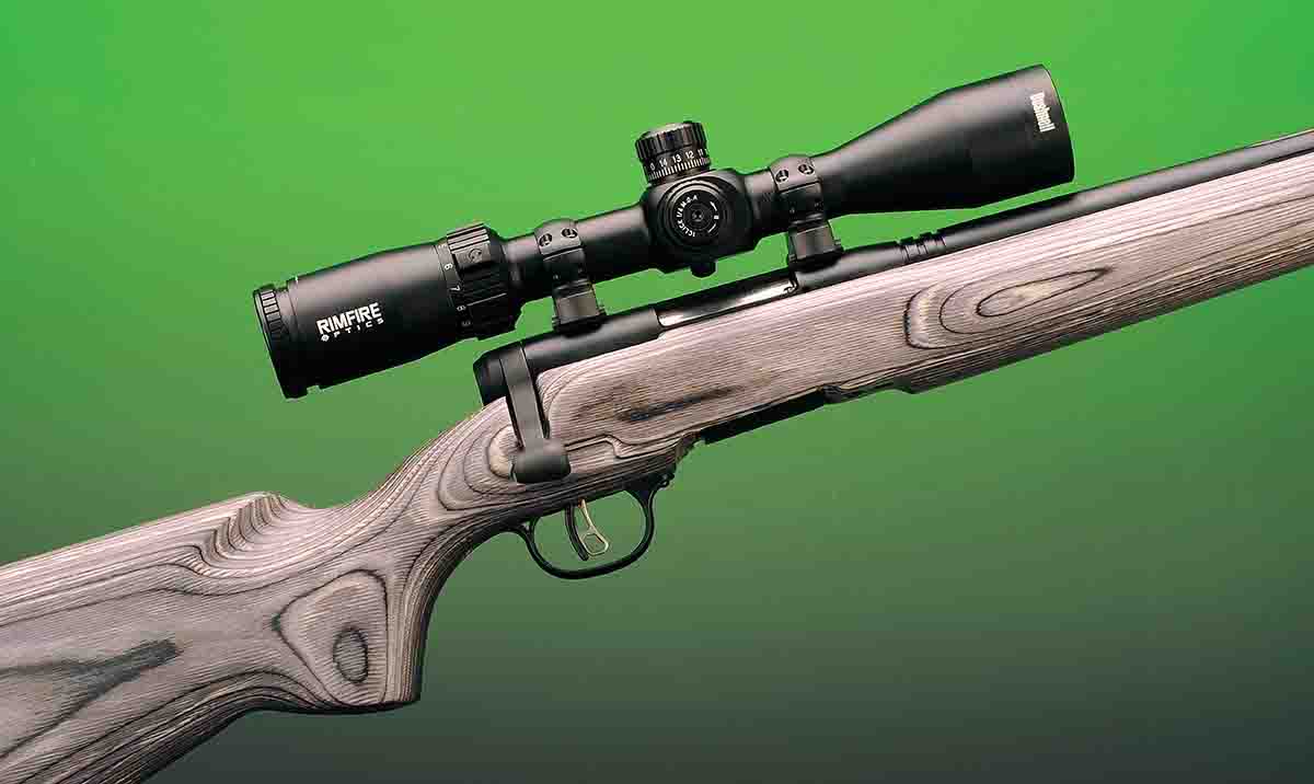 The Savage B.Mag Beavertail .17 WSM is well designed for field shooting, and with the addition of a Bushnell 3-9x 40mm scope, it is ready for small-game hunting.